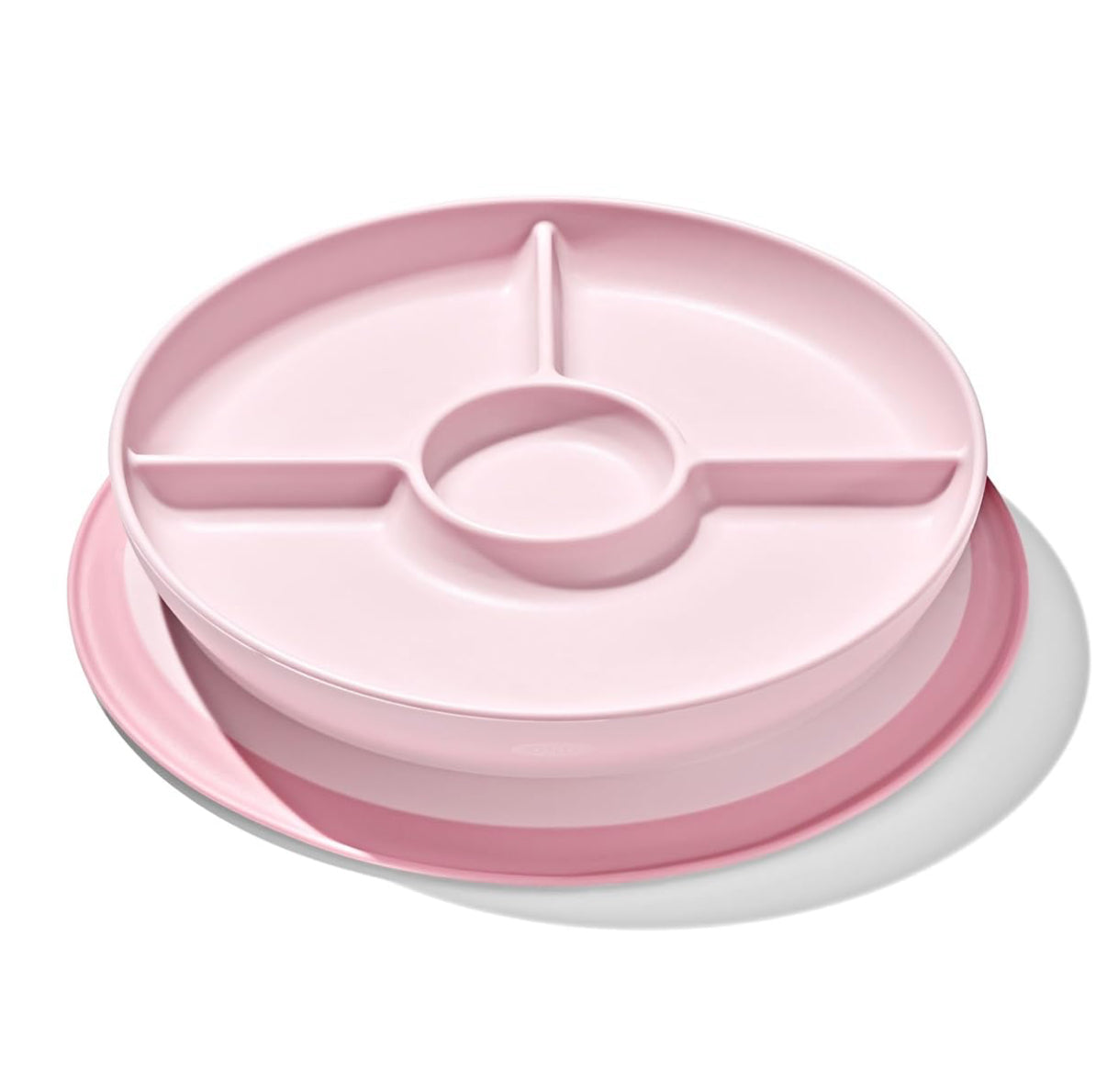 OXO Plato dividido con succión Tot Stick and Stay - Blossom