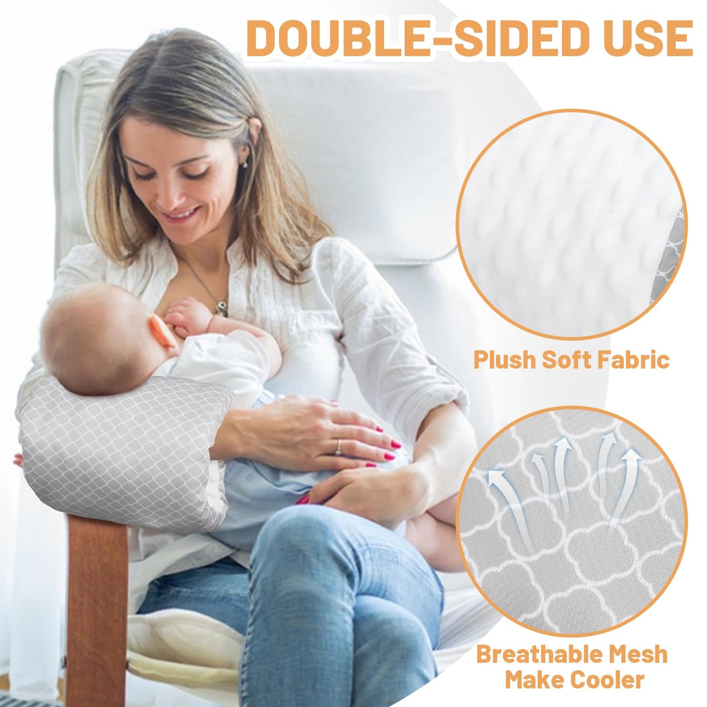 KAKIBLIN Almohada de brazo de lactancia para bebé