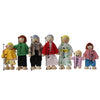 Casa de muñecas de madera, 7 figuras familiares