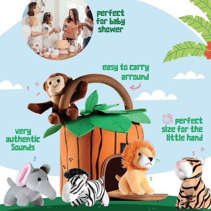 Play22 Juego de 6 piezas de animales de la selva com sonido