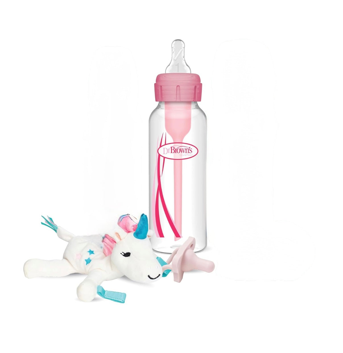 biberón estrecho de 8 oz + Unicornio para chupeta