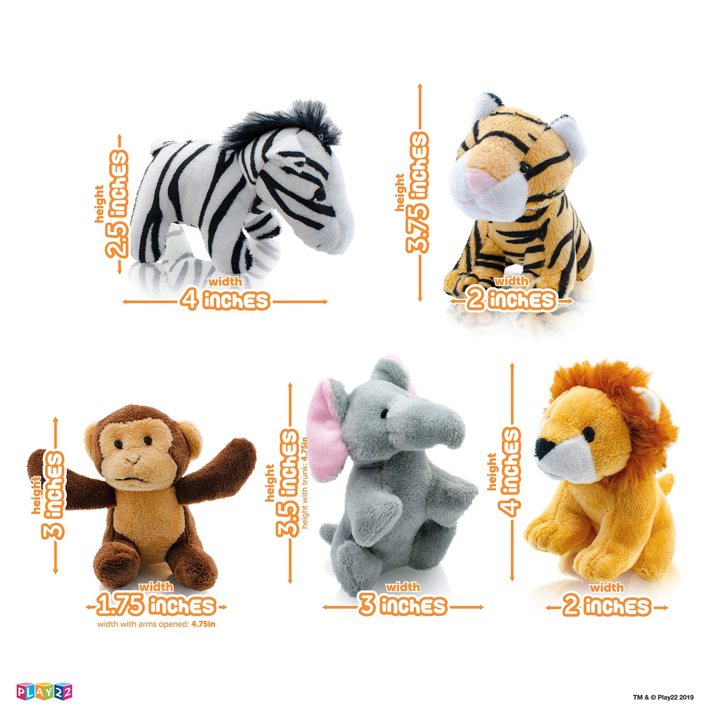 Play22 Juego de 6 piezas de animales de la selva com sonido