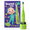 CoComelon x BURSTkids Cepillo de dientes sónico con cerdas suaves de color negro carbón
