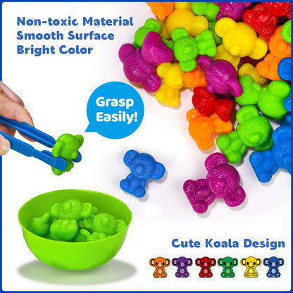 Pairez Toys - Juguete de contar para niños pequeños, 60 contadores de koala
