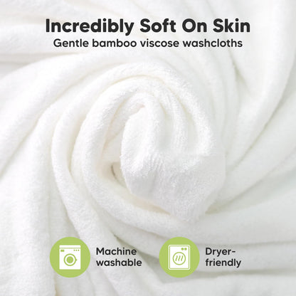 Paquete de 6 paños de viscosa suave y absorbente de bambú para cara, cuerpo