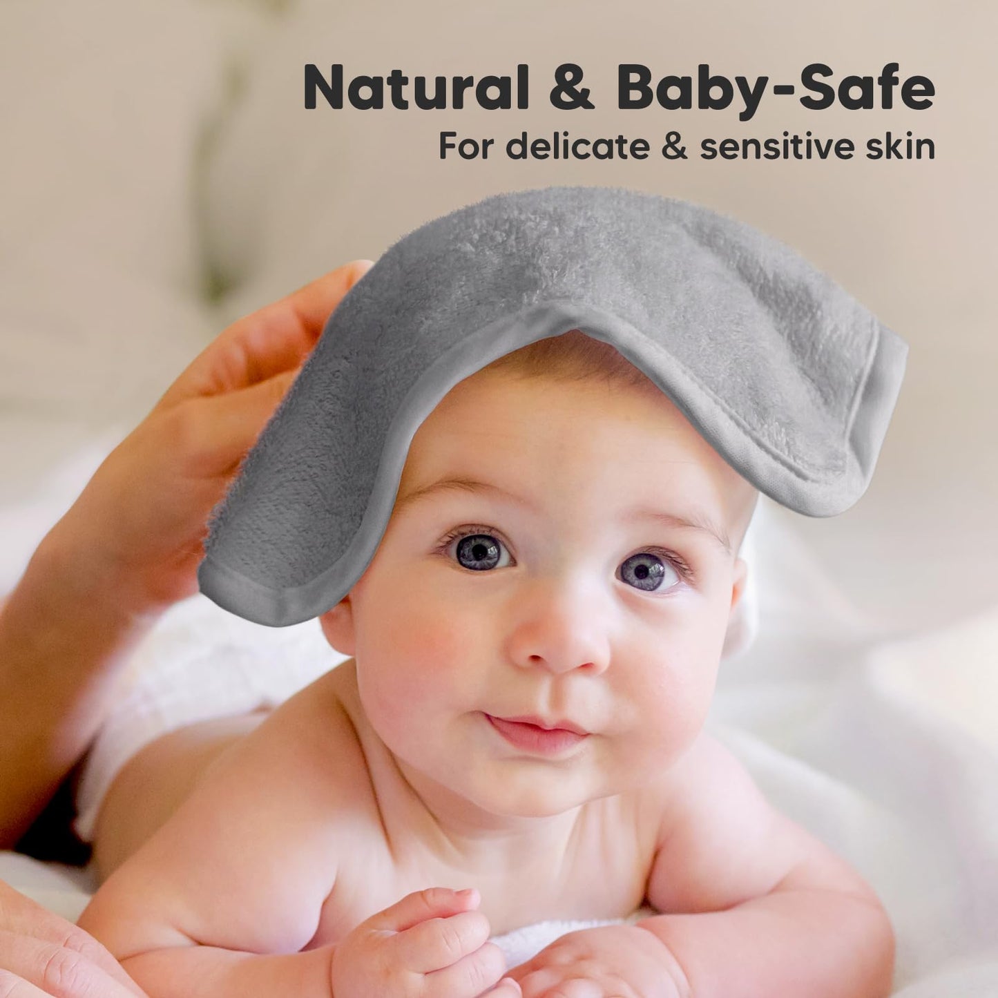 Paquete de 6 paños de viscosa suave y absorbente de bambú para cara, cuerpo