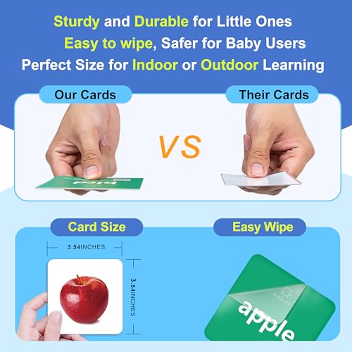 301 tarjetas flash sustantivos para niños pequeños, 4 niveles de construcción de vocabulario