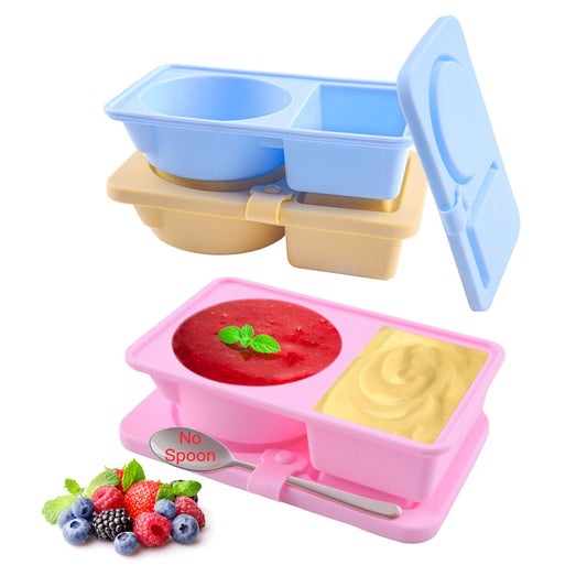 SEVENKA 3 recipientes de silicona reutilizables con tapas