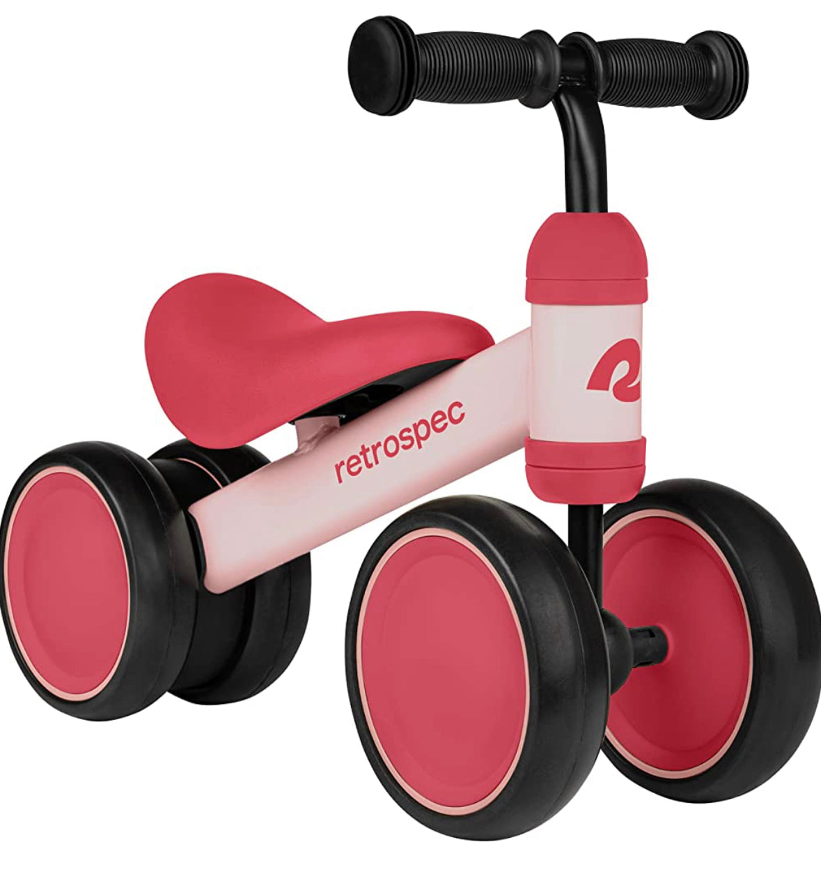 Retrospec Cricket Baby Walker Bicicleta de equilibrio con 4 ruedas para edades de 12 a 24 meses