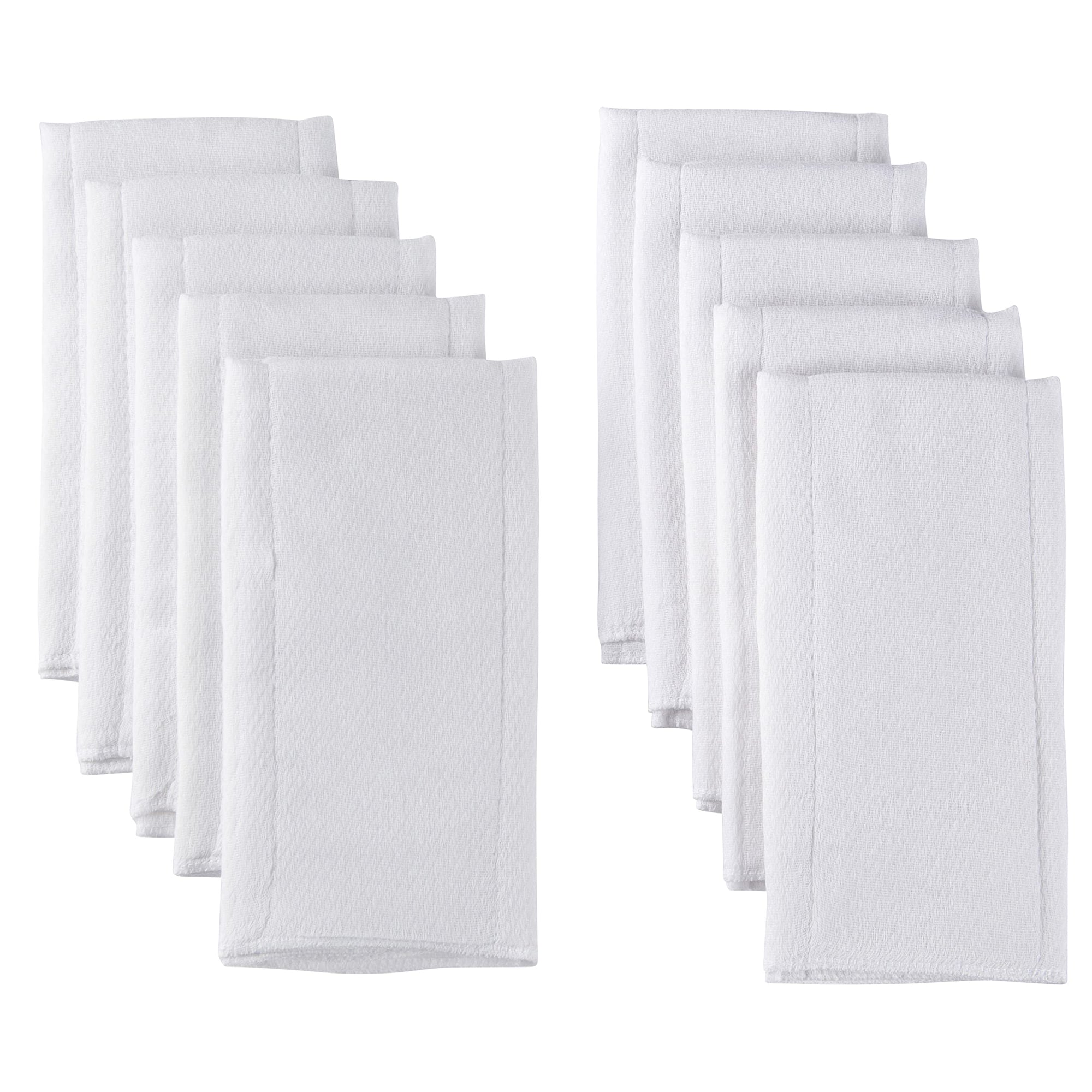 Pañal preplegado Birdseye de 10 unidades con almohadilla, color blanco