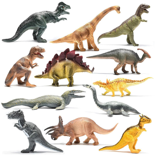 12 Dinosaurios realistas de 25cm