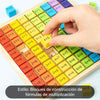 Rompecabezas de madera de multiplicaciones