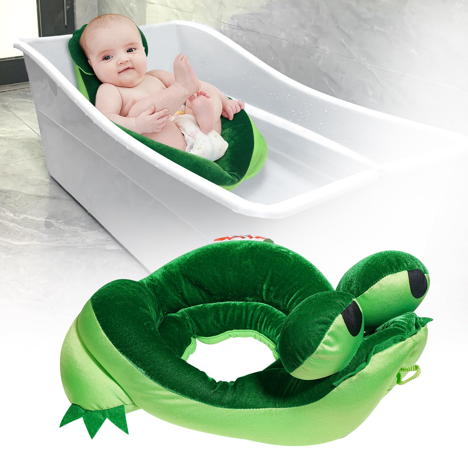 Soporte bañera de bebé con forma de rana