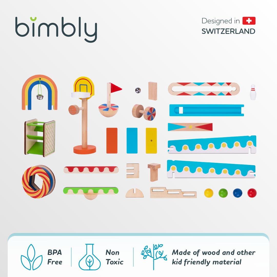 Bimbly juego de dominó de madera Domino Run