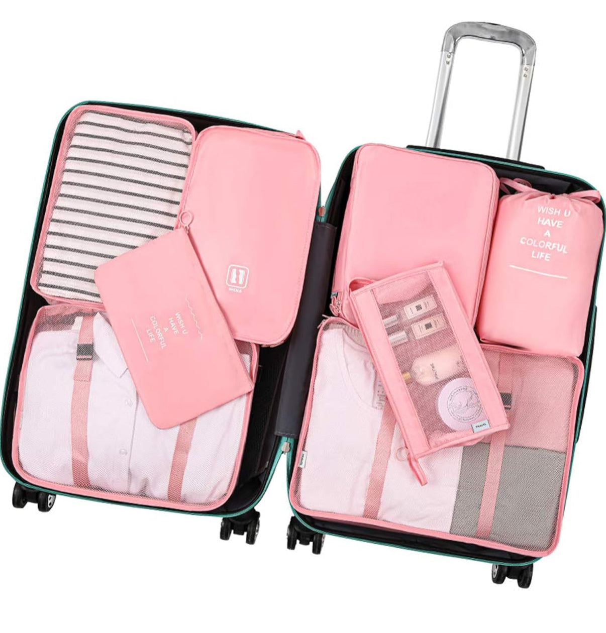 Juego de 8 cubos de equipaje organizadores