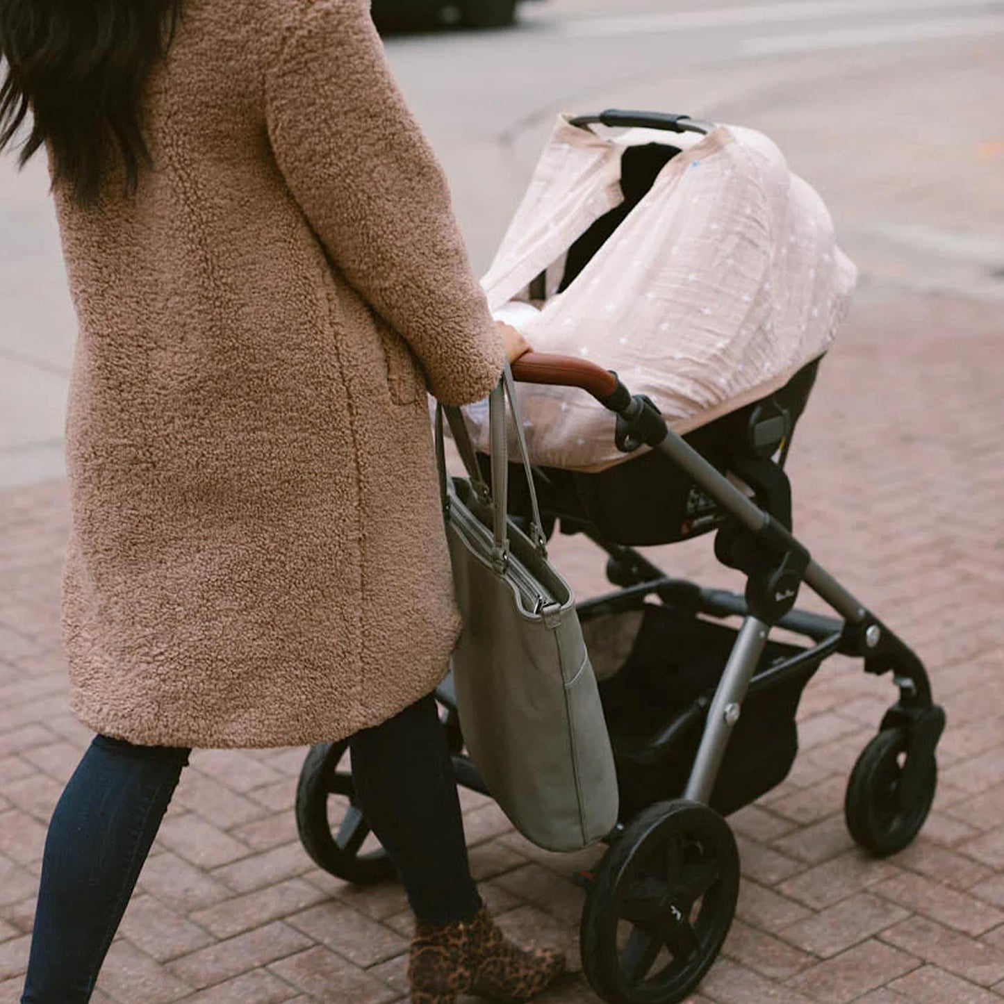 Little Unicorn Toldo para asiento de automóvil de muselina 100% algodón