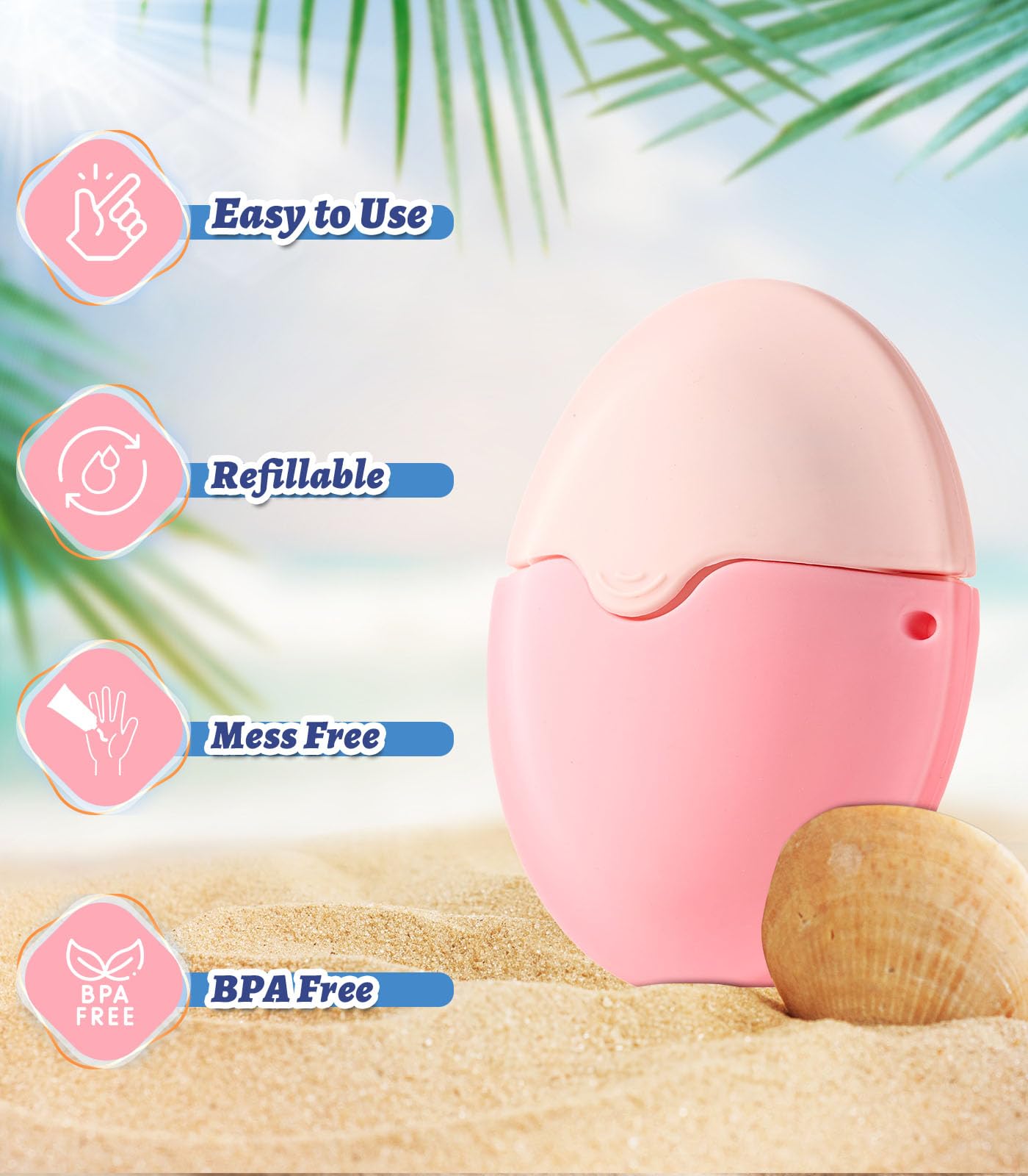 Aplicador de protector solar para niños y familias con bola de rodillo
