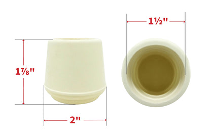 Shepherd Hardware - Puntas de goma de 1-1/2 pulgadas de diámetro interior