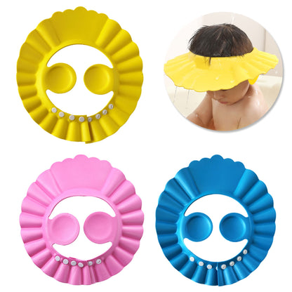 3 gorras de ducha para bebé, 3 colores ajustables