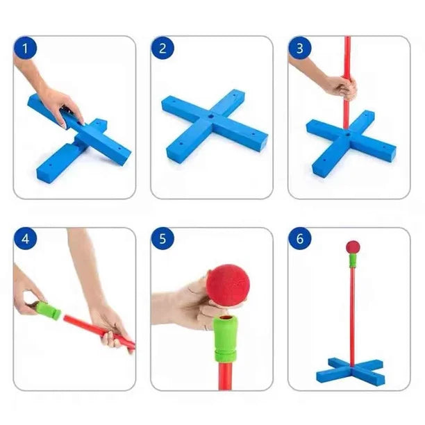 Bate de Béisbol para Niños ANGGREK Juguetes Al Aire Libre Seguridad Suave 53x35x3cm