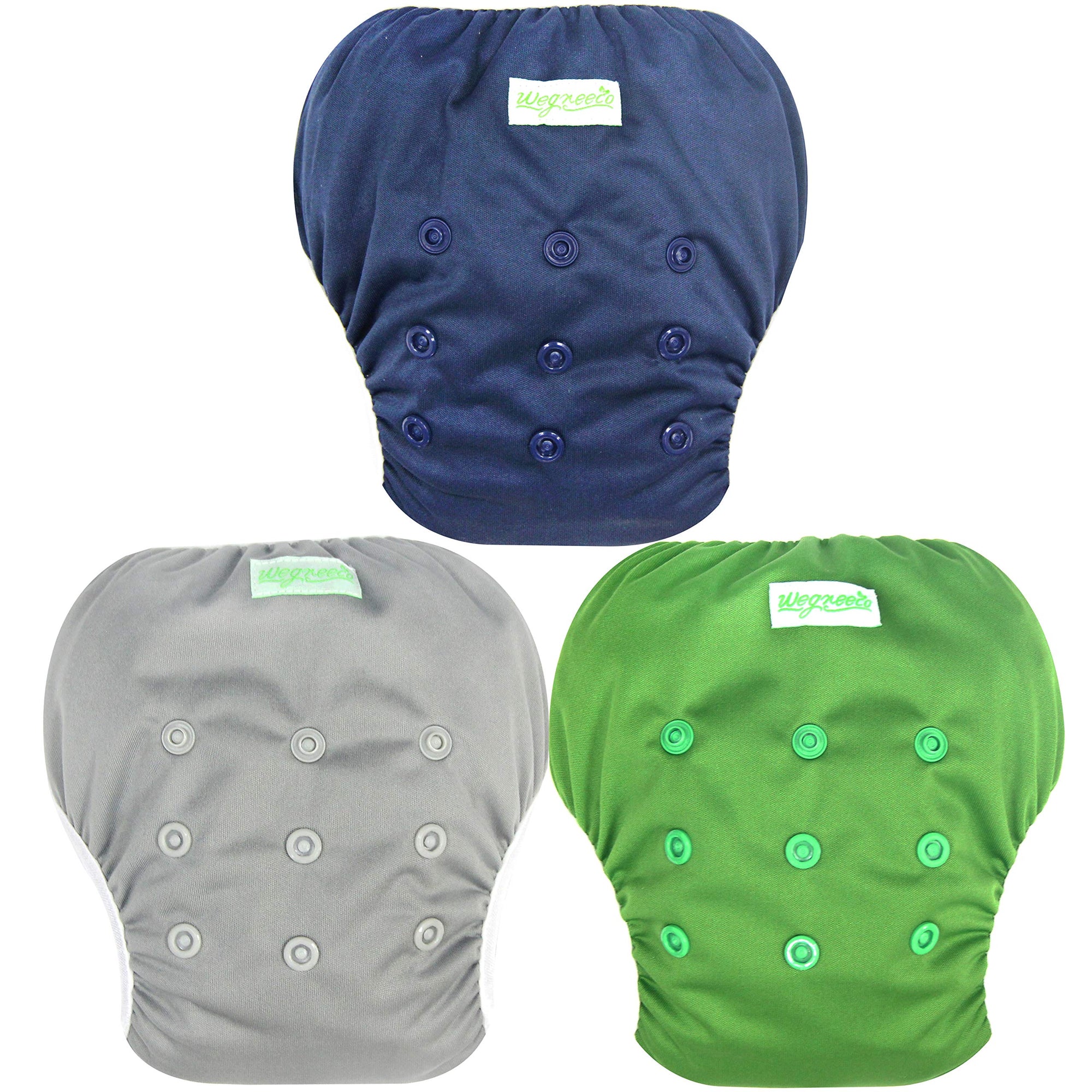 Wegreeco - Pañal de natación reutilizable para bebés y niños pequeños, talla única