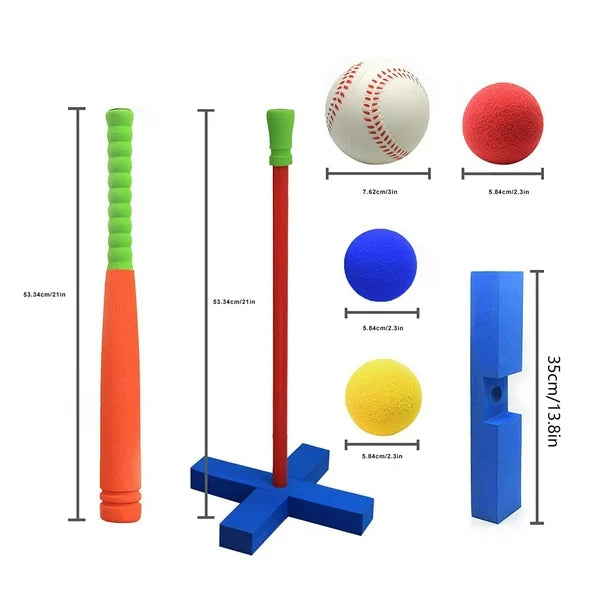 Bate de Béisbol para Niños ANGGREK Juguetes Al Aire Libre Seguridad Suave 53x35x3cm