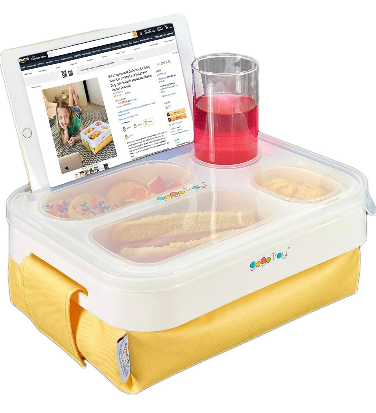 GoGoTray Bandeja GoGo portátil para comer en el automóvil