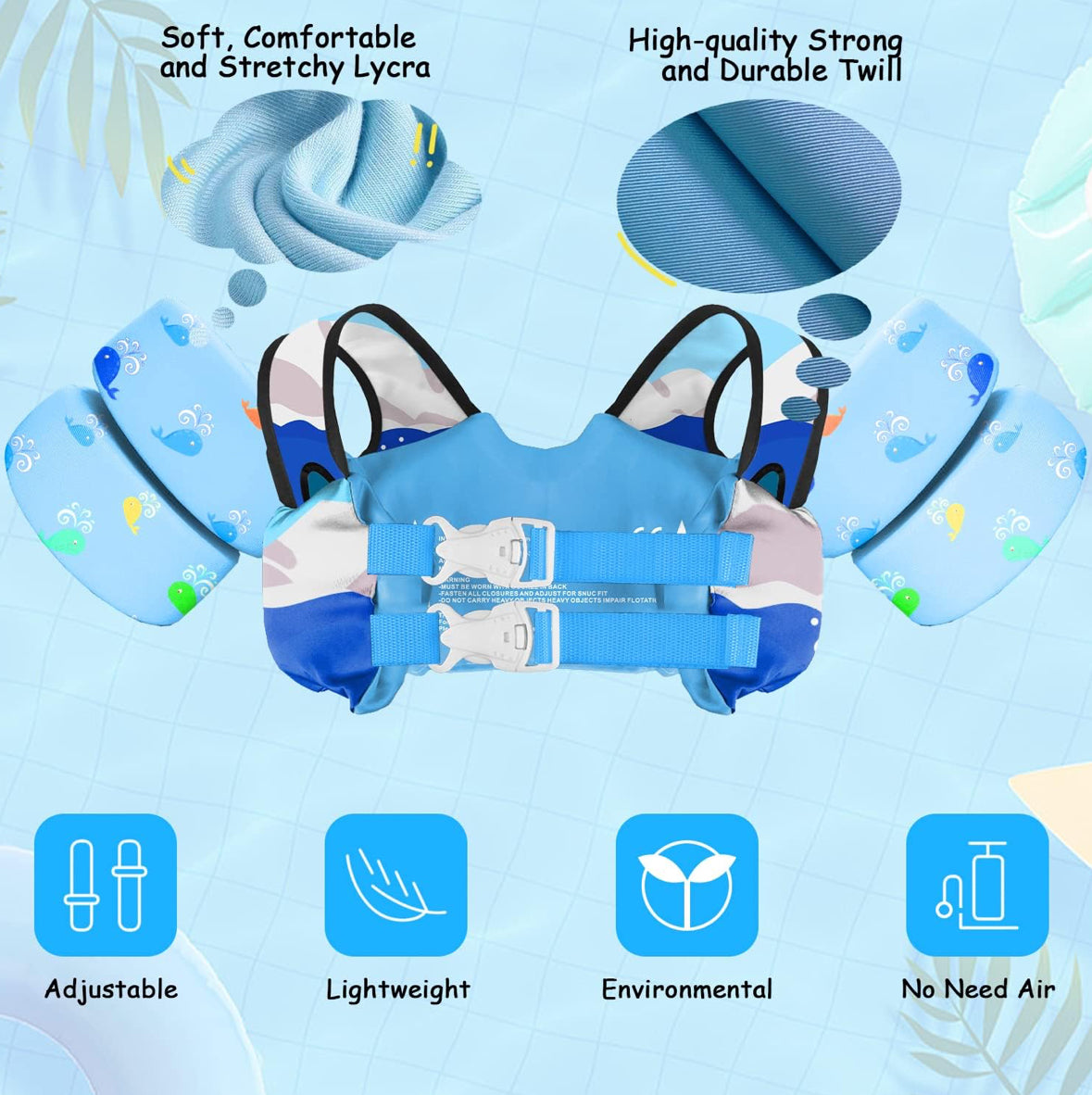 Chriffer Chaleco salvavidas para niños de 22 a 55 libras