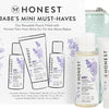 The Honest Company Babe's Mini Must Haves - Set de regalo | Esenciales hipoalergénicos para el baño de lavanda