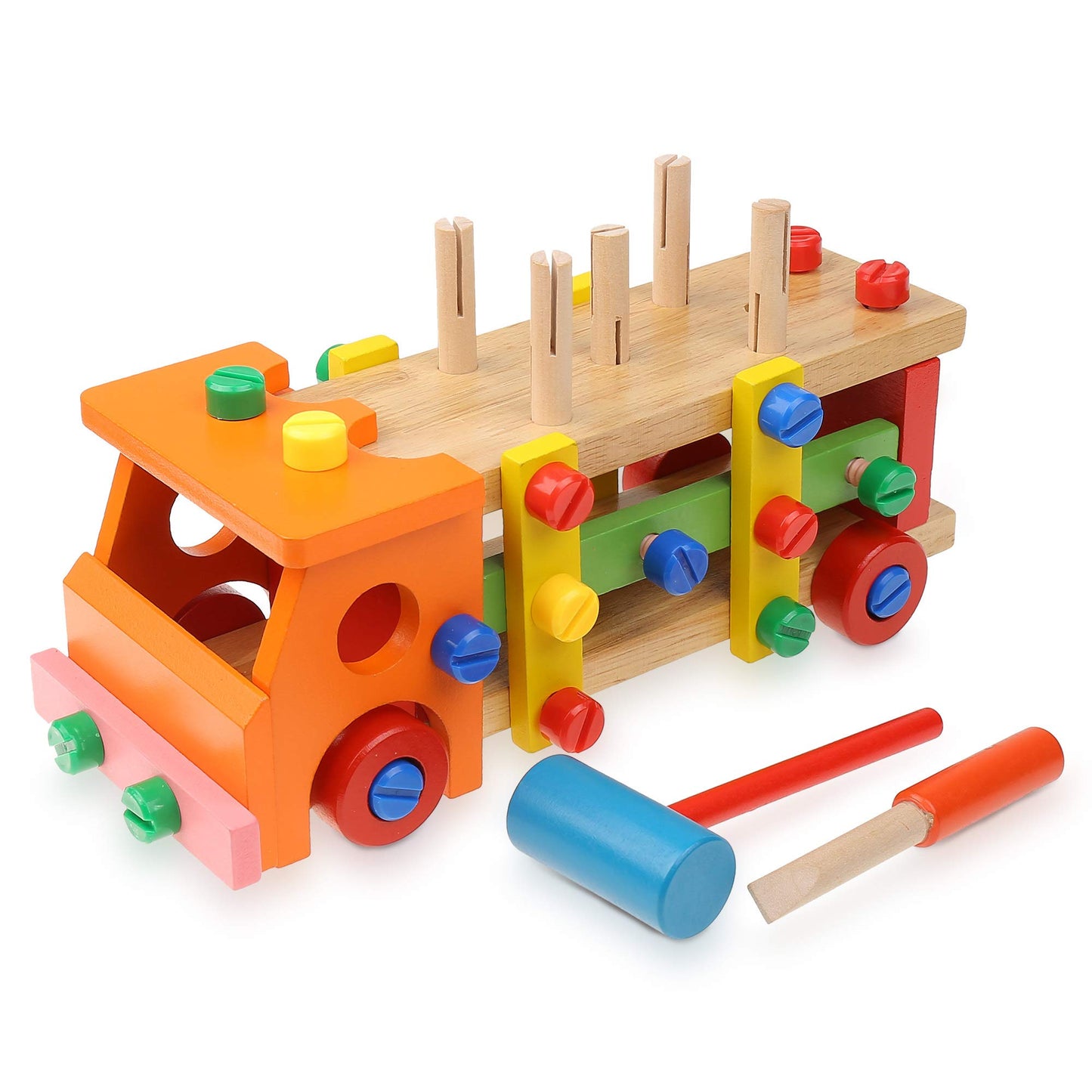Juego de herramientas de madera para construir vehículos de Boxiki Kids