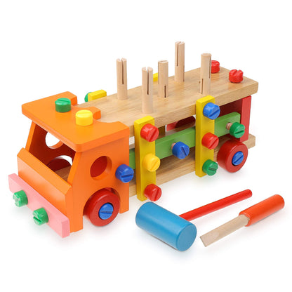 Juego de herramientas de madera para construir vehículos de Boxiki Kids