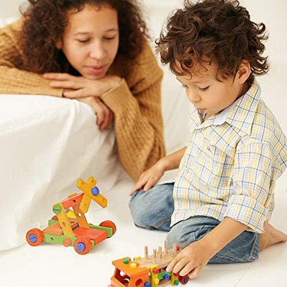 Juego de herramientas de madera para construir vehículos de Boxiki Kids