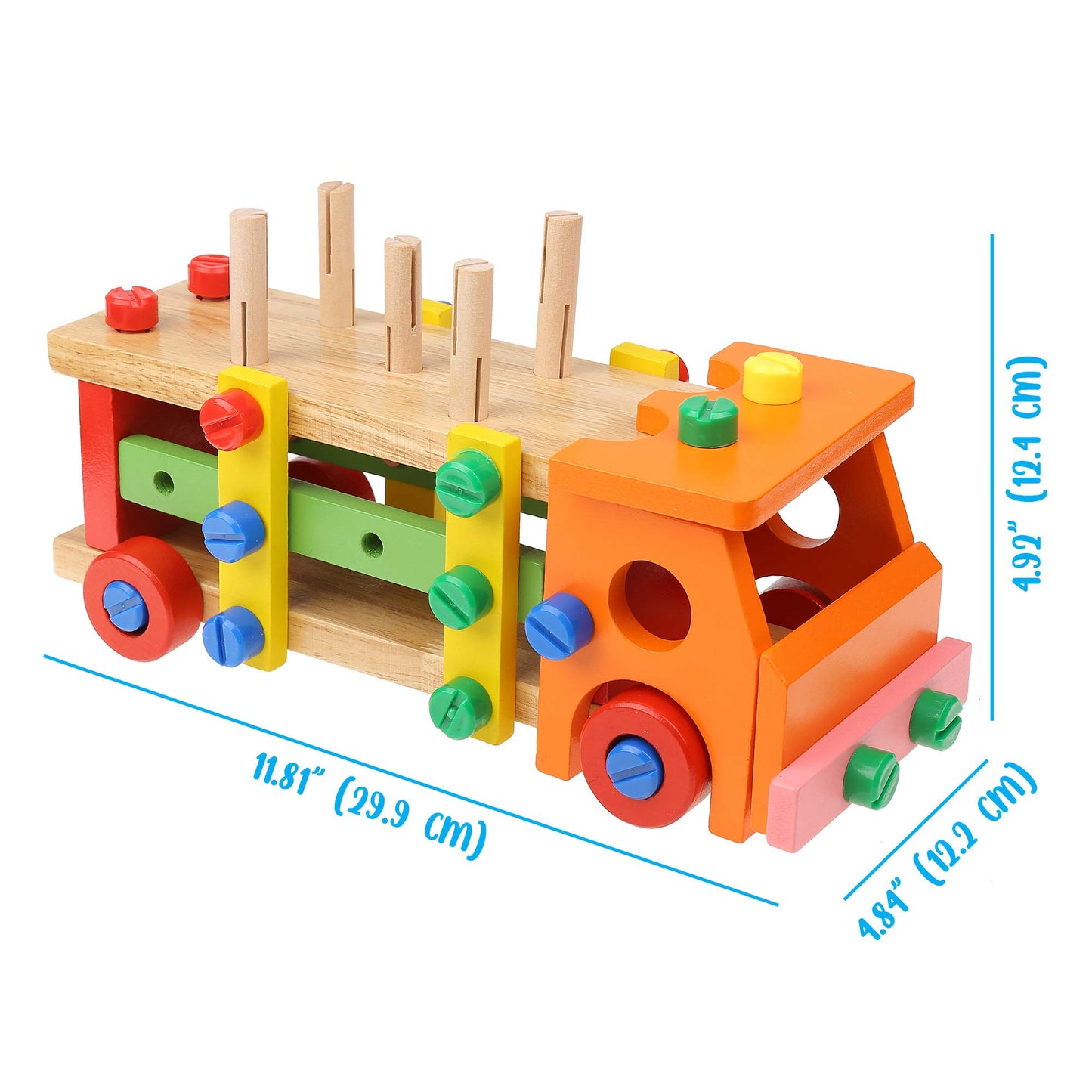 Juego de herramientas de madera para construir vehículos de Boxiki Kids