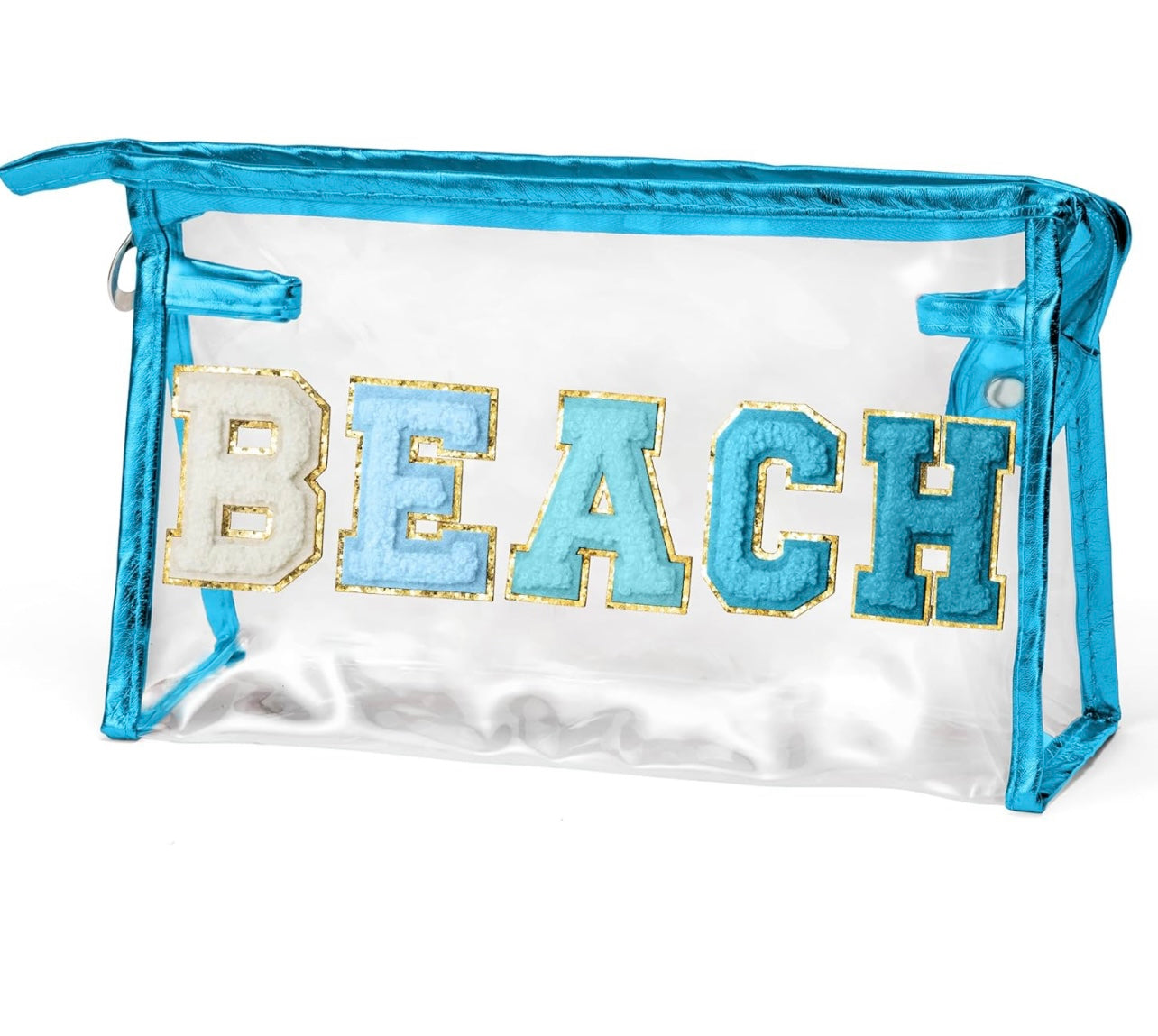 Preppy Patch - Bolsa de cosméticos de chenilla para verano