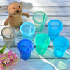 Youngever 7 juegos de vasos de plástico para niños con tapas y pajitas