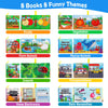 Dr.Rapeti Paquete de 8 libros de tela suave, libros de baño para bebés, lavables, masticables