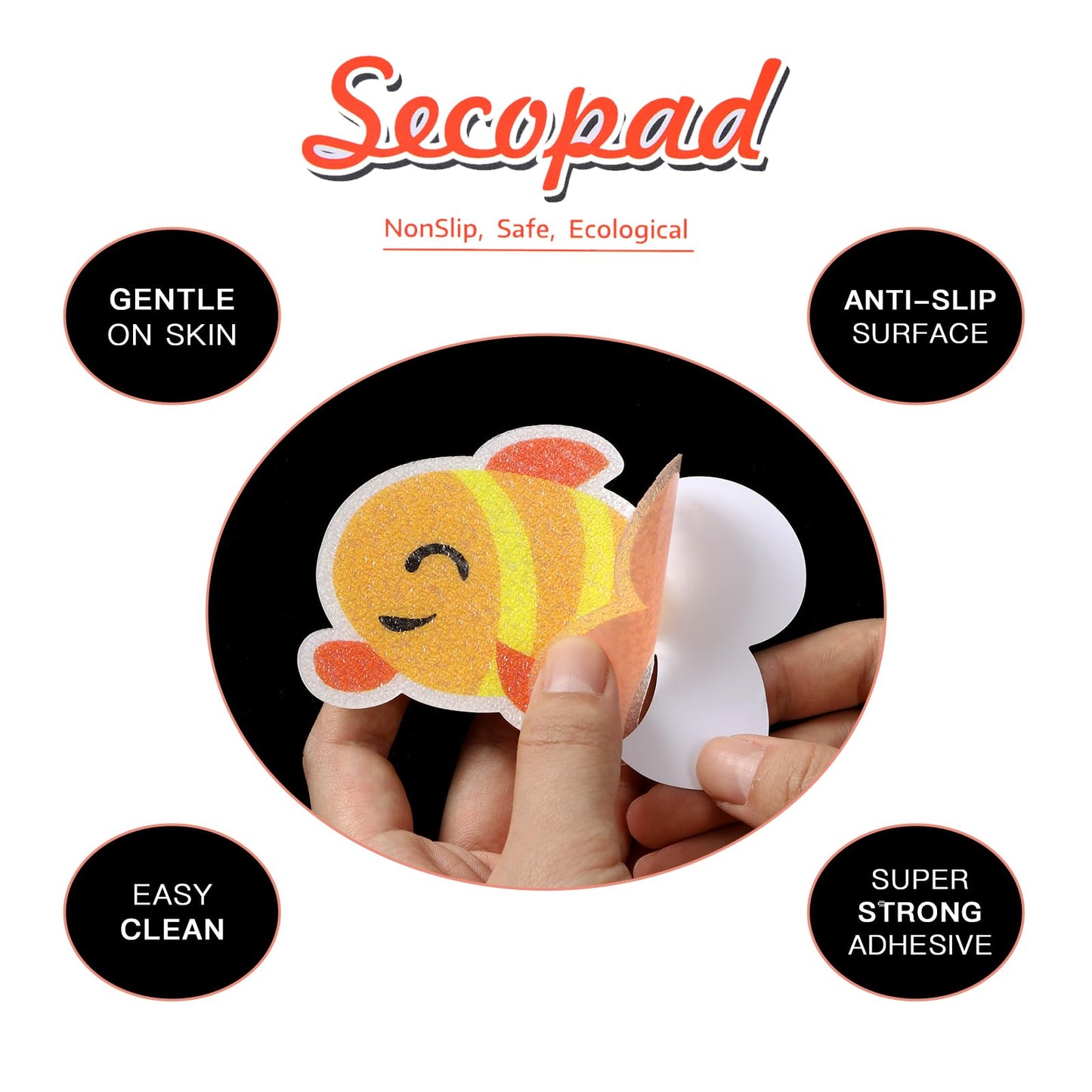 Calcomanías antideslizantes para bañera, 20 piezas de calcomanías antideslizantes