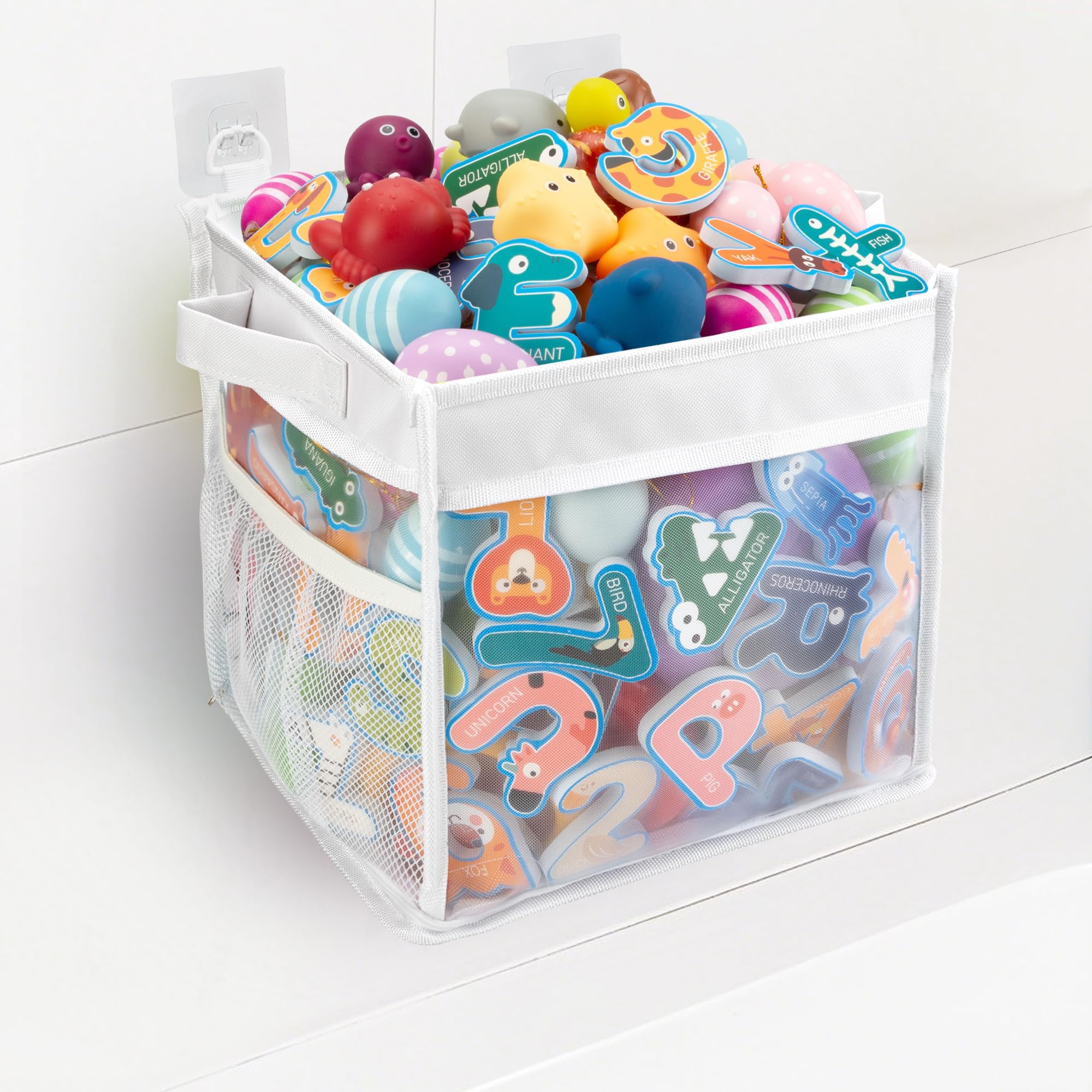 ZIFTY Organizador grande de almacenamiento de juguetes de baño de secado rápido