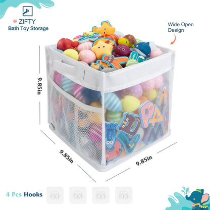ZIFTY Organizador grande de almacenamiento de juguetes de baño de secado rápido