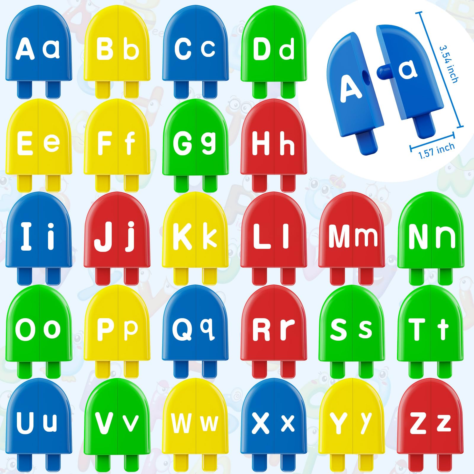 Juguetes de aprendizaje del alfabeto, helado, juguete a juego con letr ...