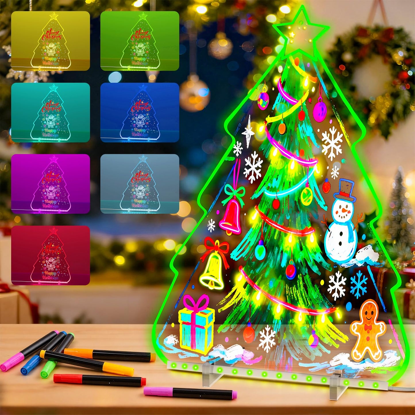 Kids LED Note Board Pad with Light 4 Modes 7 Colors