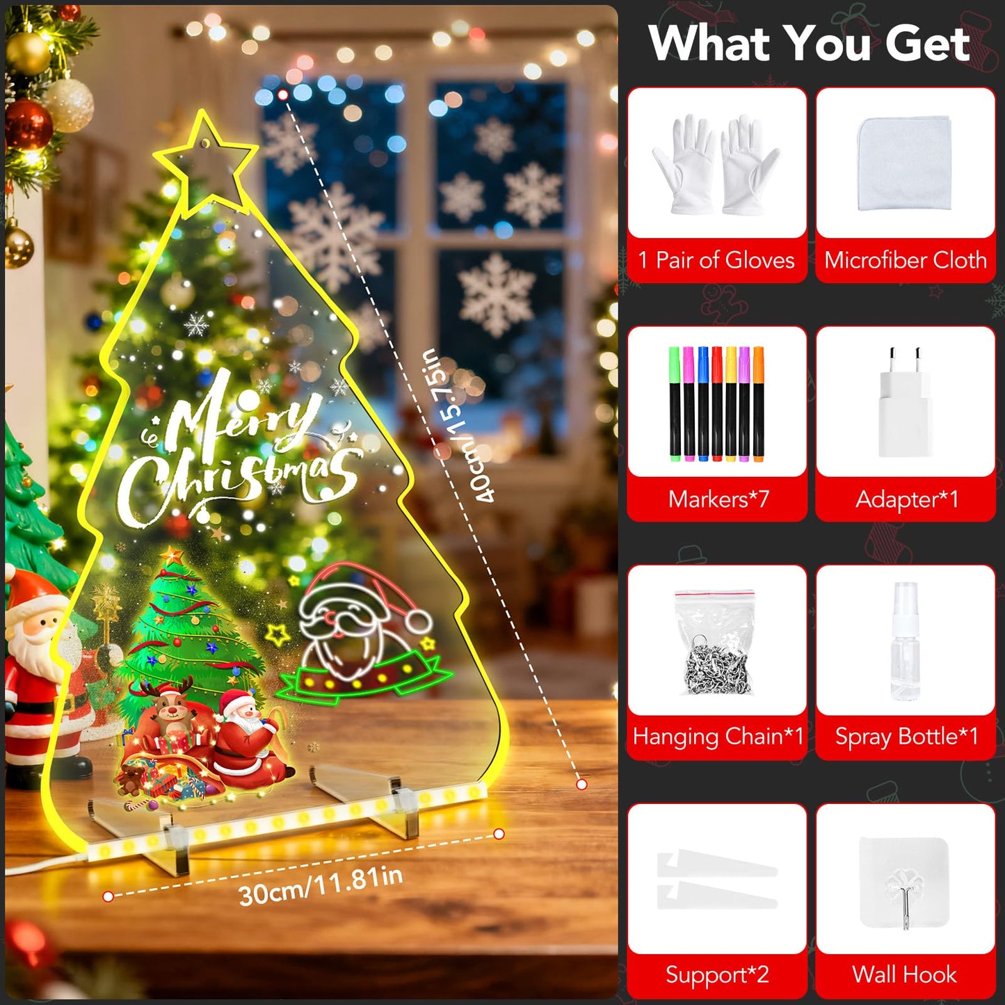 Kids LED Note Board Pad with Light 4 Modes 7 Colors