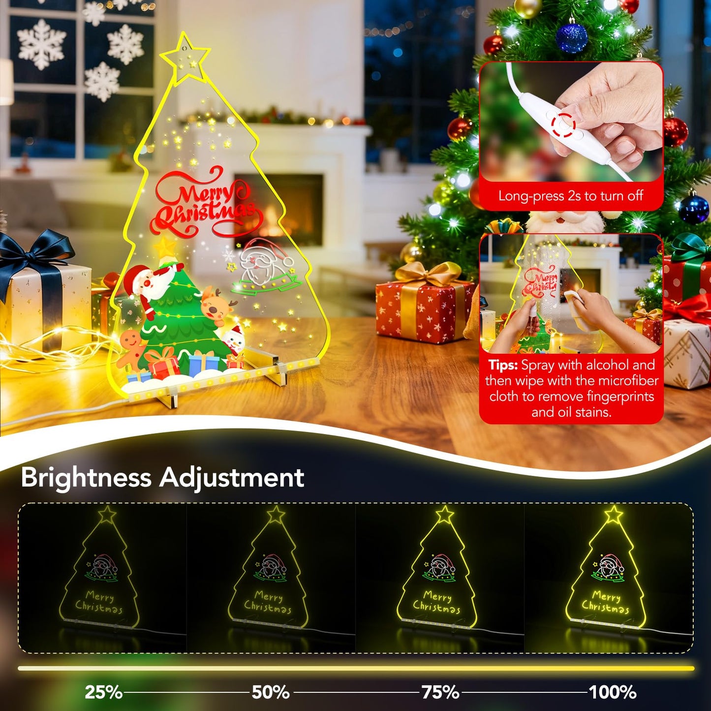 Kids LED Note Board Pad with Light 4 Modes 7 Colors