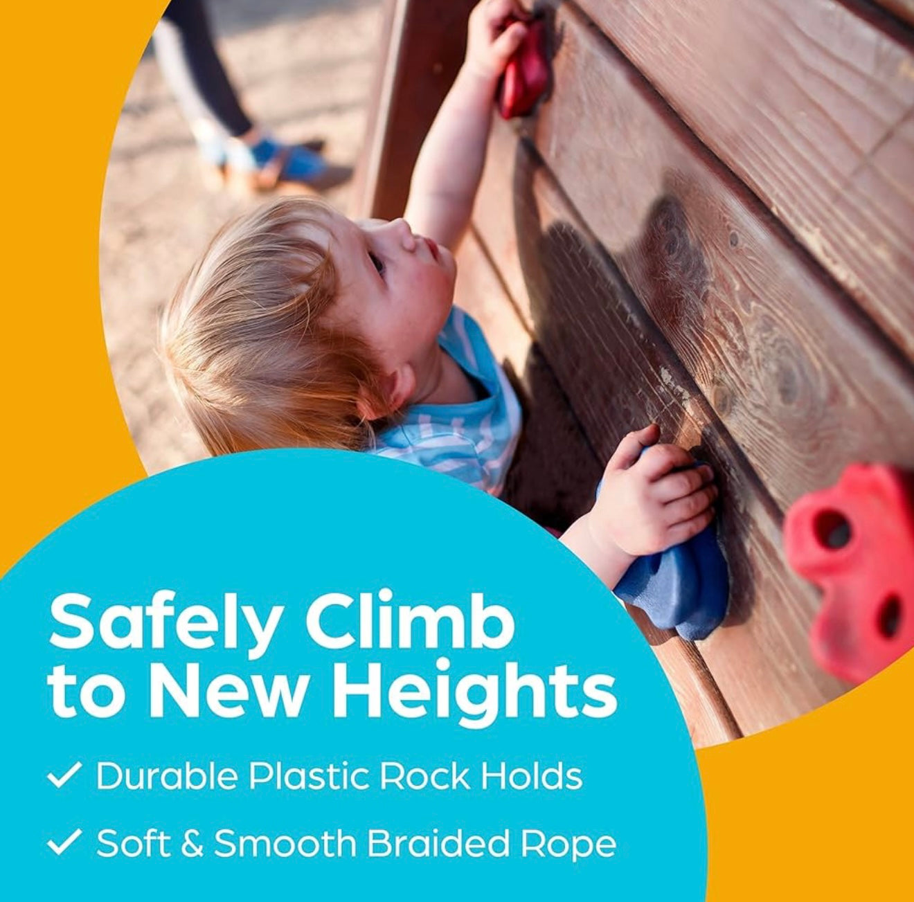 Presas de escalada Jungle Gym Kingdom para niños, 25 asas