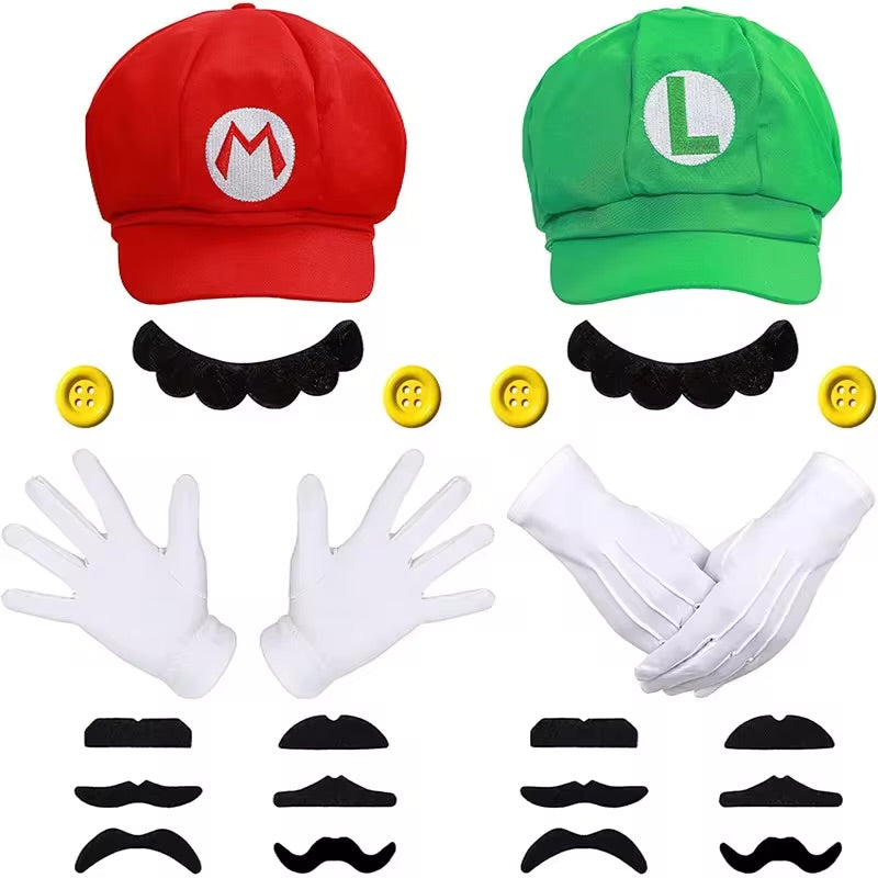 Super Bros Luigi Adulto Sombrero Gorra Disfraz Cosplay