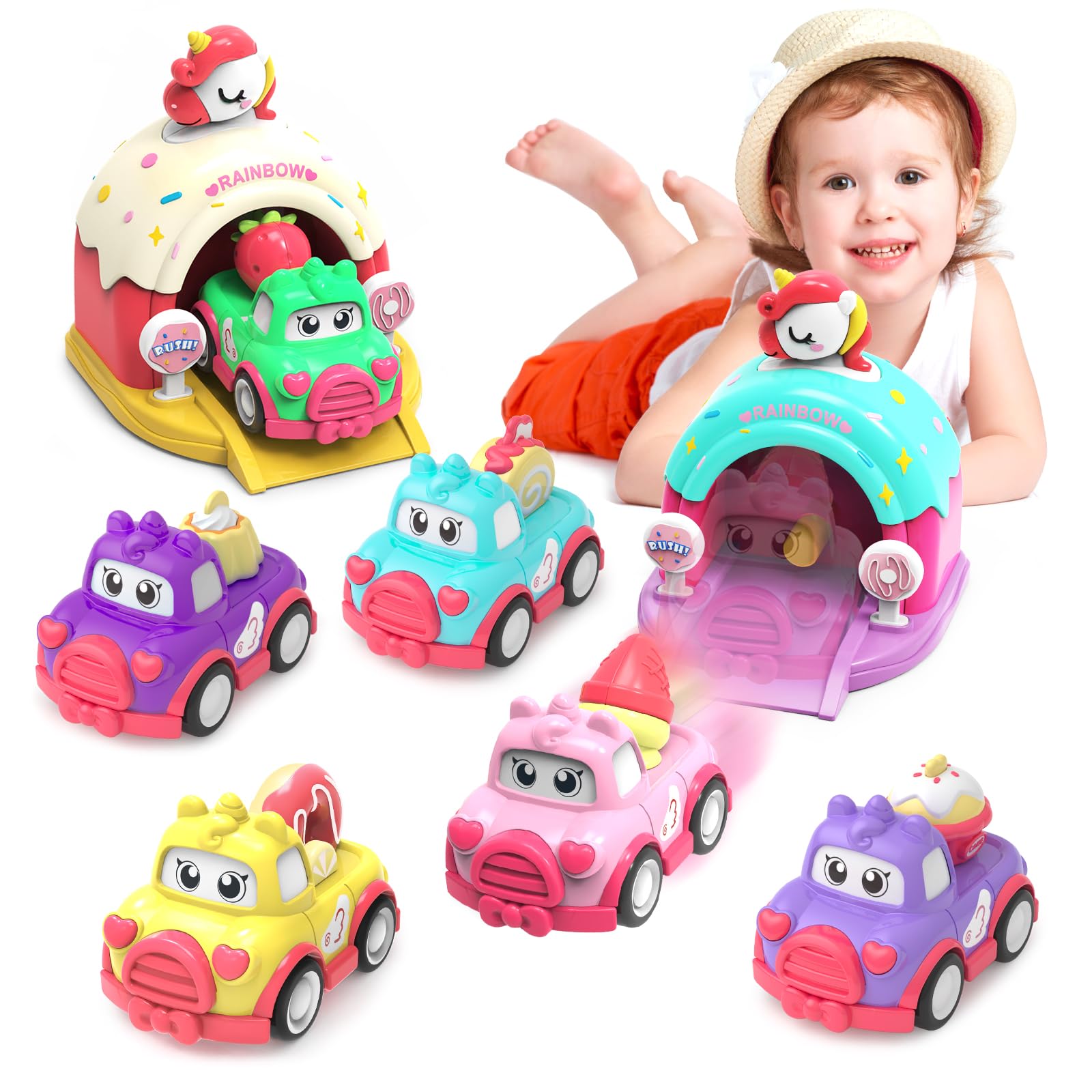 Juguetes para niñas de 1 año, juguetes de coche de dibujos animados