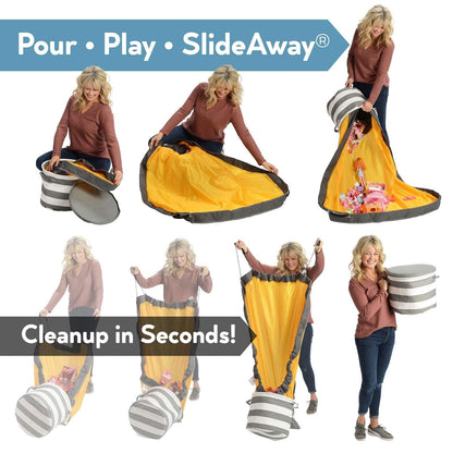 Canasta de almacenamiento para juguetes y alfombra de juegos