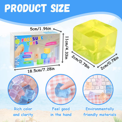24 bolas antiestrés y sensoriales, juguetes para apretar cubitos de hielo