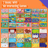 SpriteGru 2 blocs de juegos de viaje, 60 juegos de actividades de borrado en seco