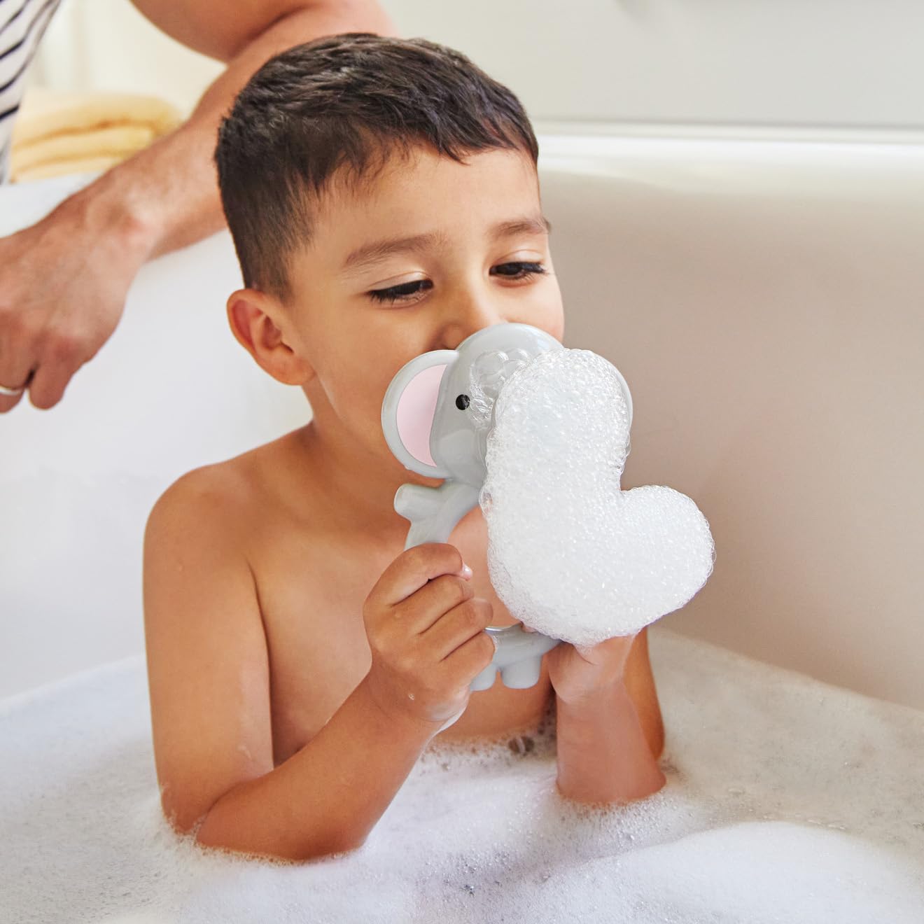 Munchkin Juguete de baño Bubble Bestie, elefante burbujeador